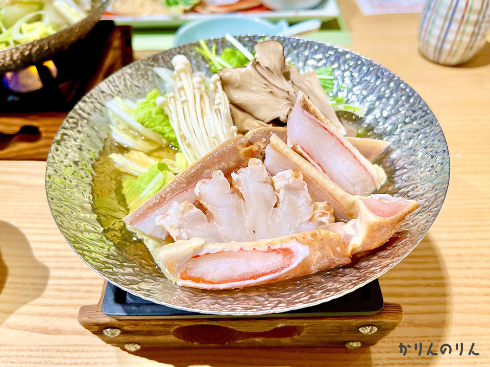芦原温泉清風荘の蟹プランのカニ鍋
